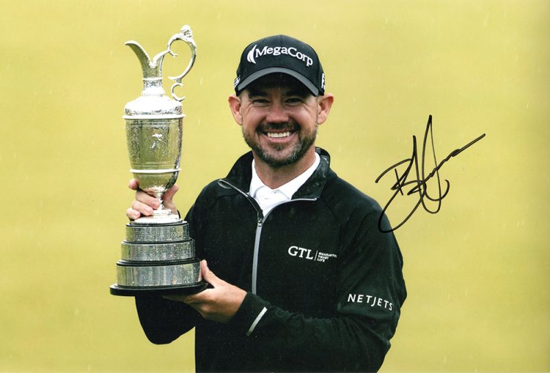 Brian Harman, Open Championship 2023 Royal Liverpool, signed 12x8 inch photo.