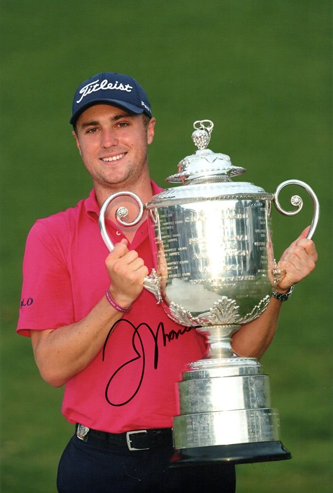 Justin Thomas, PGA Championship 2017, signed 12x8 inch photo.