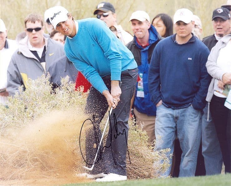 Aaron Baddeley, PGA Tour golfer, signed 10x8 inch photo.