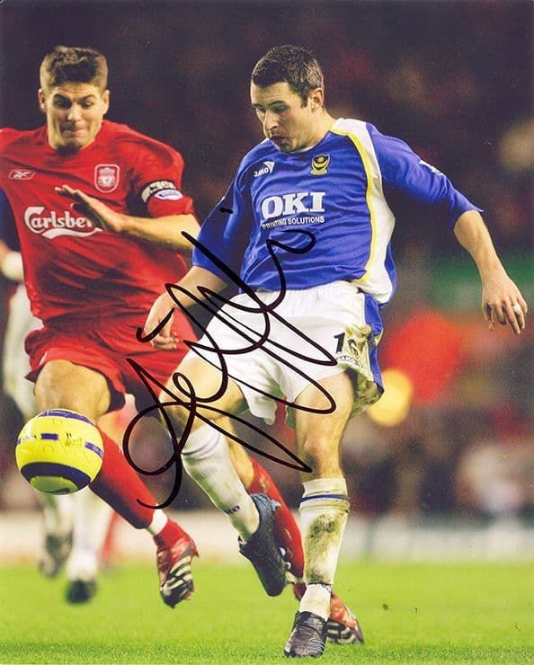 Andy Griffin, Portsmouth, signed 10x8 inch photo. (2)