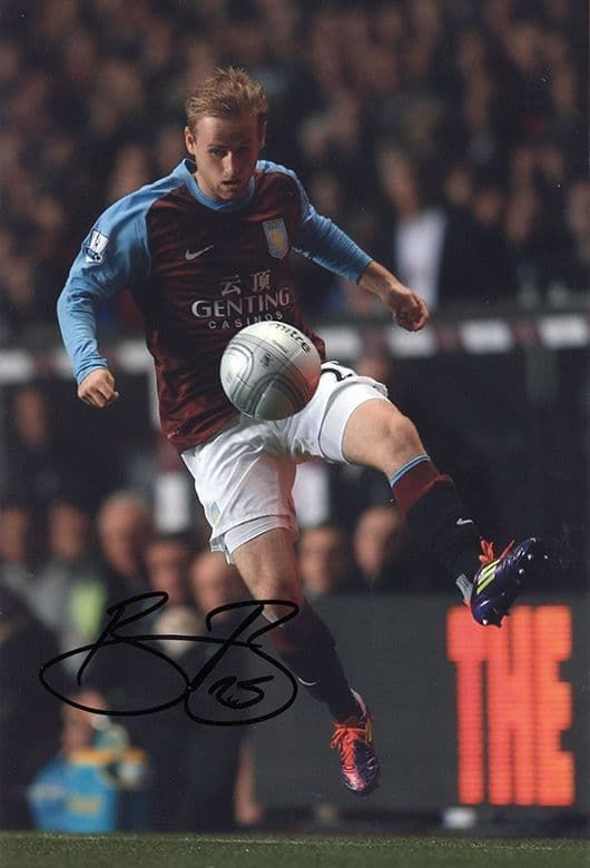 Barry Bannan, Aston Villa & Scotland, signed 12x8 inch photo.
