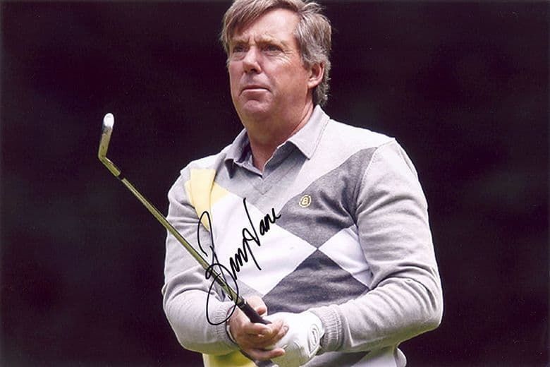 Barry Lane, English golfer, signed 12x8 inch photo.
