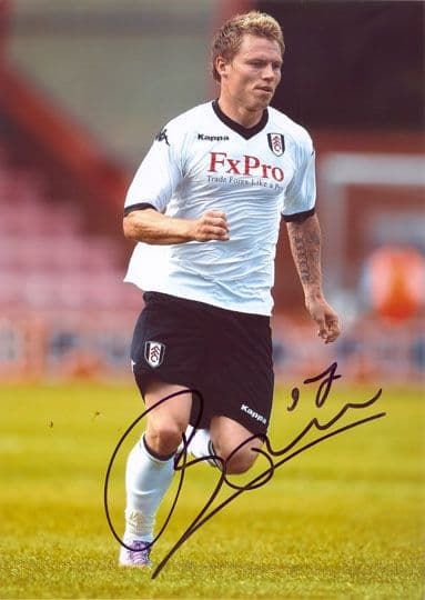 Bjorn Helge Riise, Fulham, signed 11x8 inch photo.