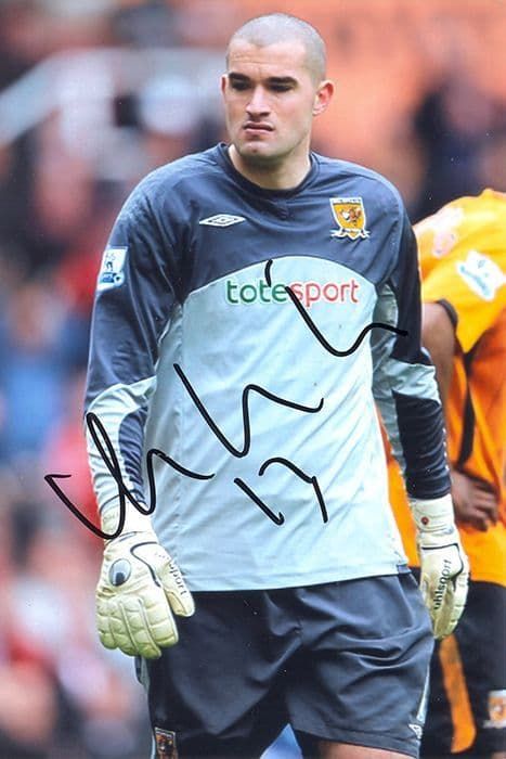 Boaz Myhill, Hull City, signed 6x4 inch photo.(2)