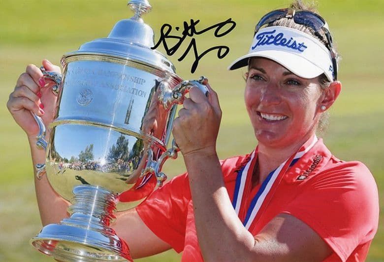 Brittany Lang, signed 12x8 inch photo.