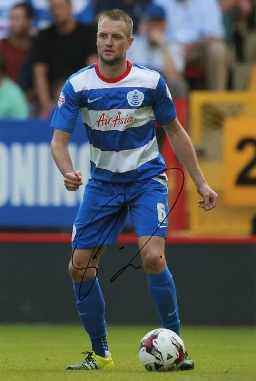 Clint Hill, QPR, signed 12x8 inch photo.