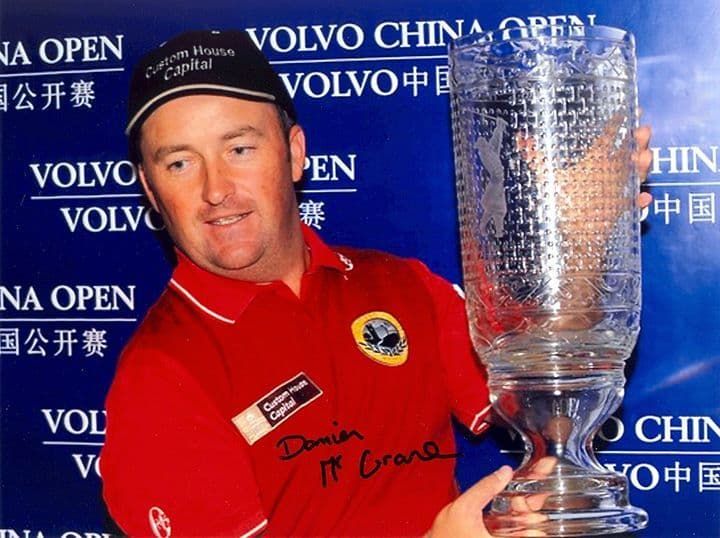 Damien McGrane, Irish golfer, signed 8x6 inch photo.