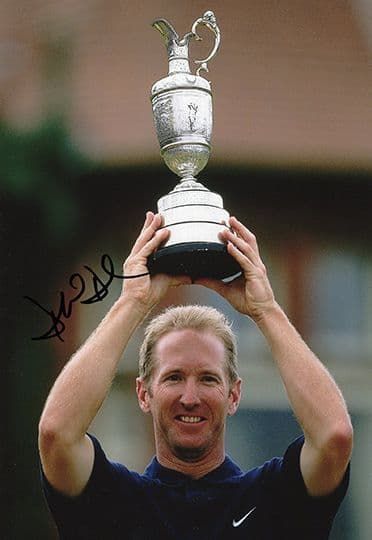 David Duval, Open Champion 2001 Royal Lytham, signed 12x8 inch photo.