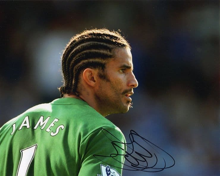 David James, Portsmouth, signed 10x8 inch photo.