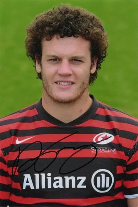 Duncan Taylor, Saracens & Scotland, signed 6x4 inch photo.