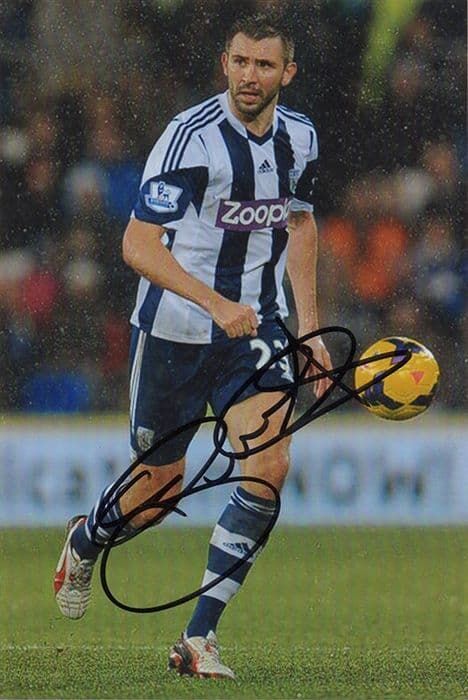 Gareth McAuley, West Brom & Northern Ireland, signed 6x4 inch photo.