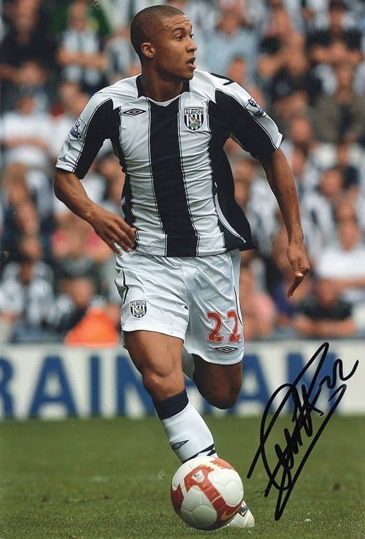 Gianni Zuiverloon, West Brom, signed 12x8 inch photo.