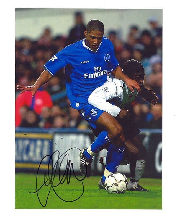 Glen Johnson, Chelsea & England, signed 10x8 inch photo.