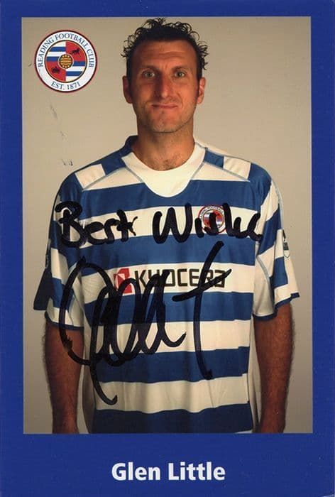 Glen Little, Reading, signed 6x4 inch photo.
