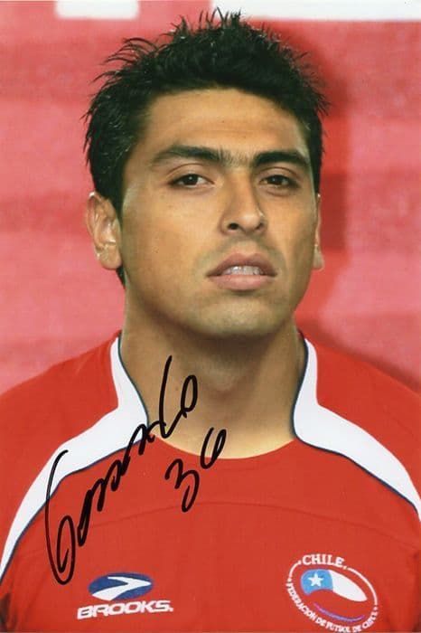 Gonzalo Jara, West Brom & Chile, signed 6x4 inch photo. (2)