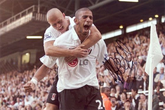 Hameur Bouazza, Fulham, signed 12x8 inch photo.