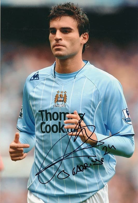 Javier Garrido, Manchester City, signed 12x8 inch photo.