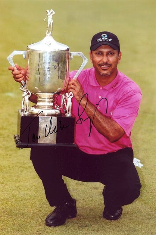 Jeev Milkha Singh, signed 12x8 inch photo.