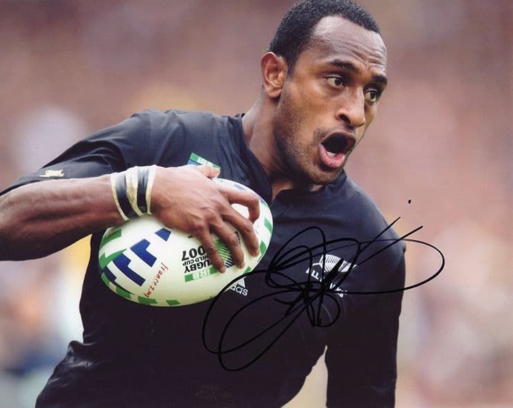 Joe Rokocoko, New Zealand All Blacks, signed 10x8 inch photo. (2)