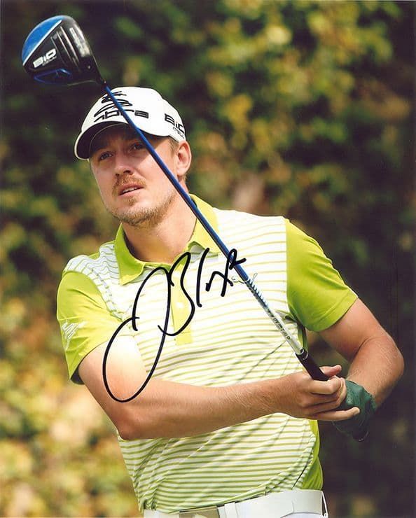 Jonas Blixt, Swedish golfer, signed 10x8 inch photo.