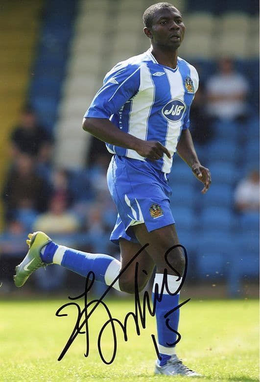 Julius Aghahowa, Wigan Athletic & Nigeria, signed 12x8 inch photo.