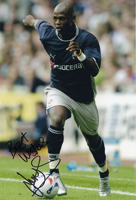 Leroy Lita, Reading, signed 12x8 inch photo.