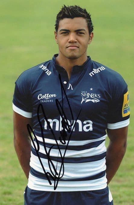 Luther Burrell, Sale Sharks & England, signed 6x4 inch photo.