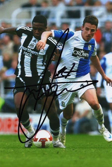 Matt Derbyshire, Blackburn Rovers, signed 6x4 inch photo.