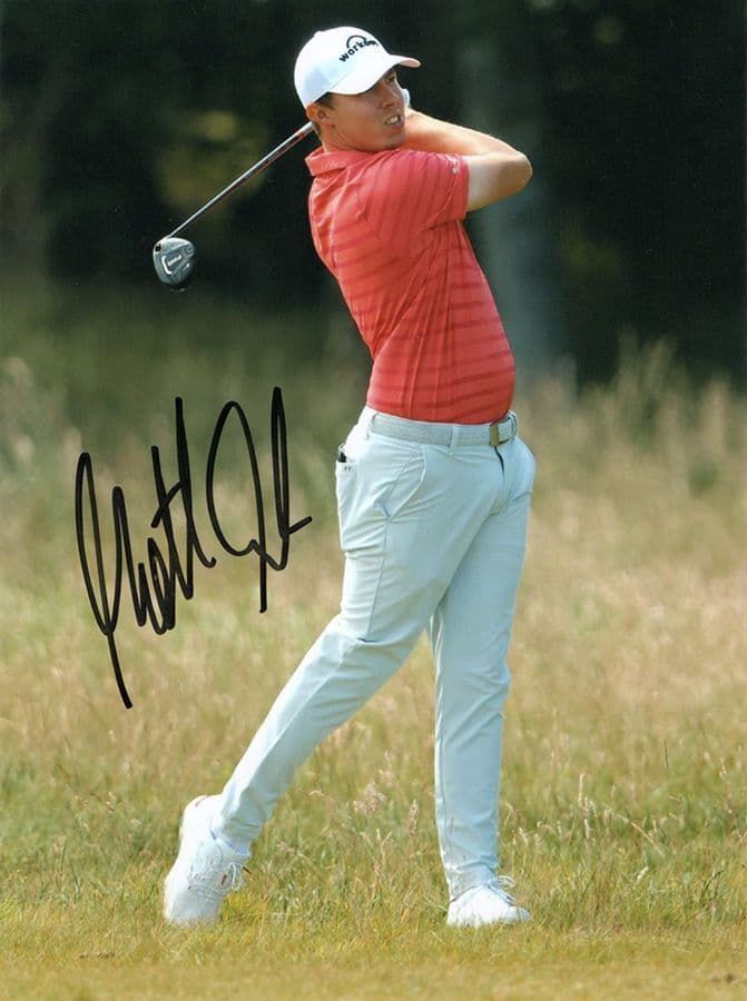 Matt Fitzpatrick, English golfer, signed 8x6 inch photo.