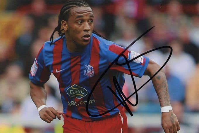 Neil Danns, Crystal Palace, signed 6x4 inch photo.
