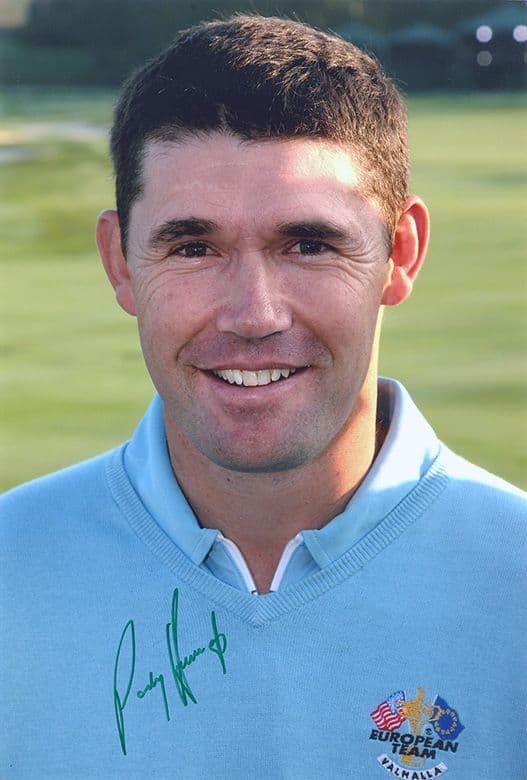 Padraig Harrington, Ryder Cup, signed 12x8 inch photo.