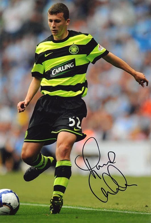Paul Caddis, Glasgow Celtic, signed 12x8 inch photo.