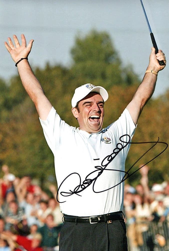 Paul McGinley, Ryder Cup 2002 The Belfry, signed 12x8 inch photo.