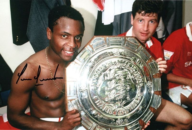 Paul Parker, Manchester United, signed 12x8 inch photo.