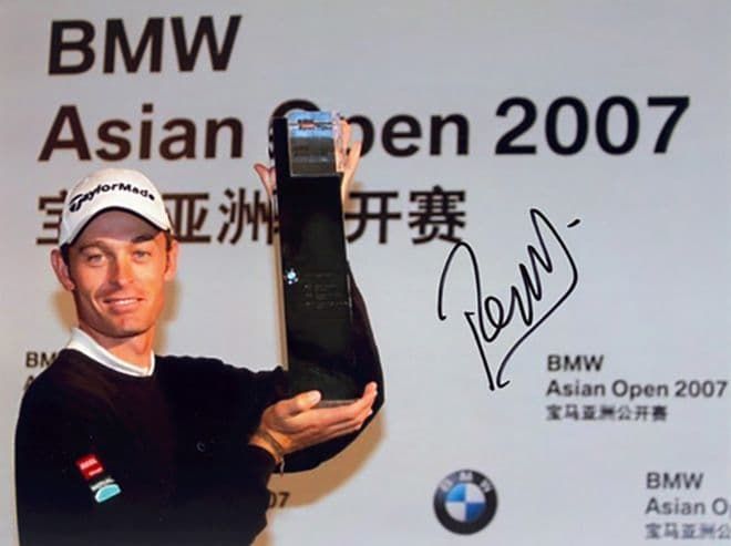 Raphael Jacquelin, French golfer, signed 8x6 inch photo.