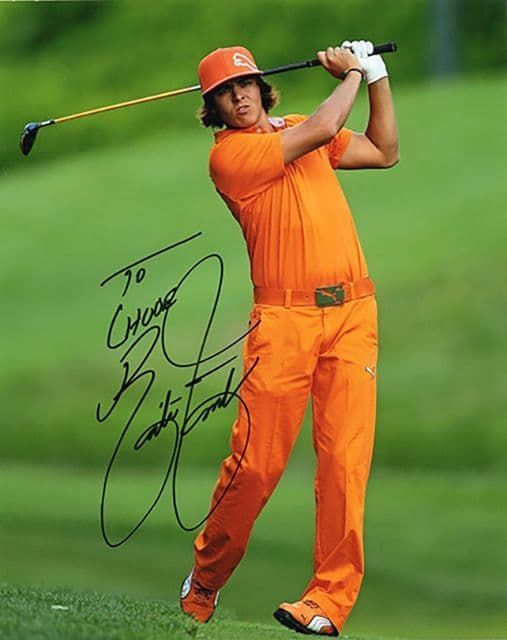 Rickie Fowler, American golfer, signed 10x8 inch photo.