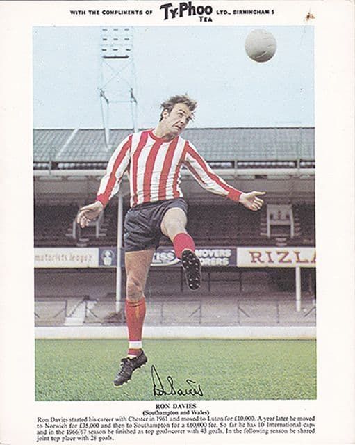 Ron Davies, Southampton, vintage 1960's Typhoo Tea card.