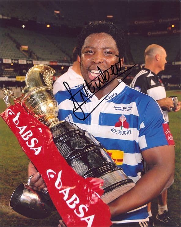 Scarra Ntubeni, South Africa, signed 10x8 inch photo.