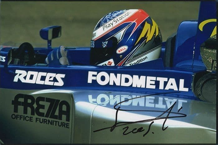 Stephane Sarrazin, Minardi F1, signed 7x5 inch photo.