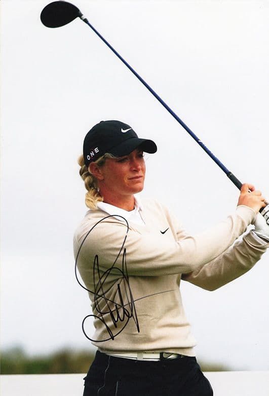 Suzann Pettersen, signed 12x8 inch photo.