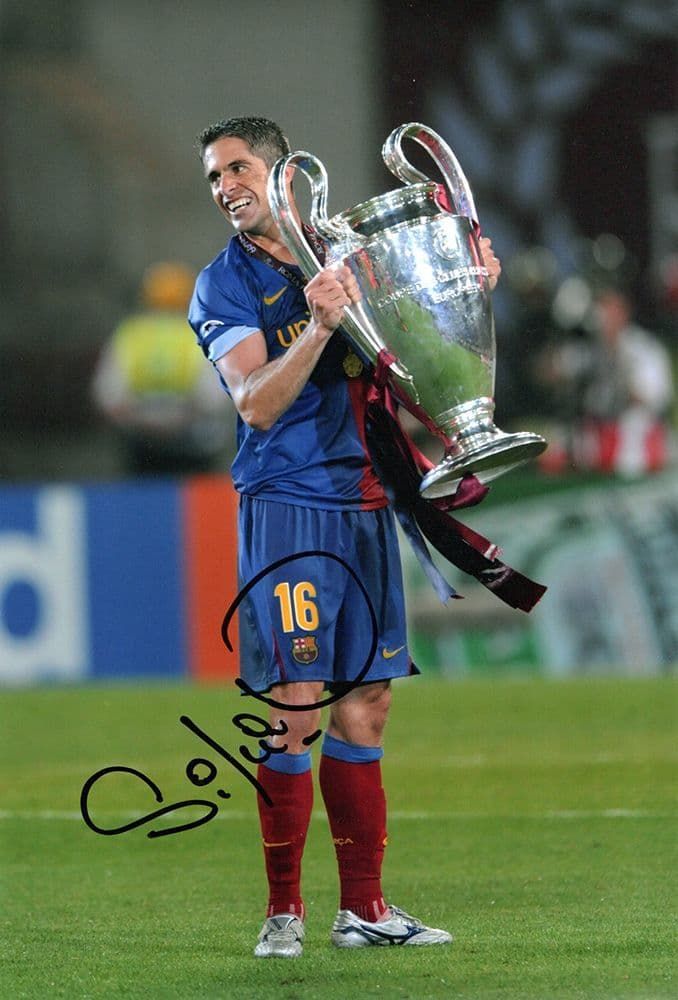 Sylvinho, Barcelona, Brazil, signed 12x8 inch photo.