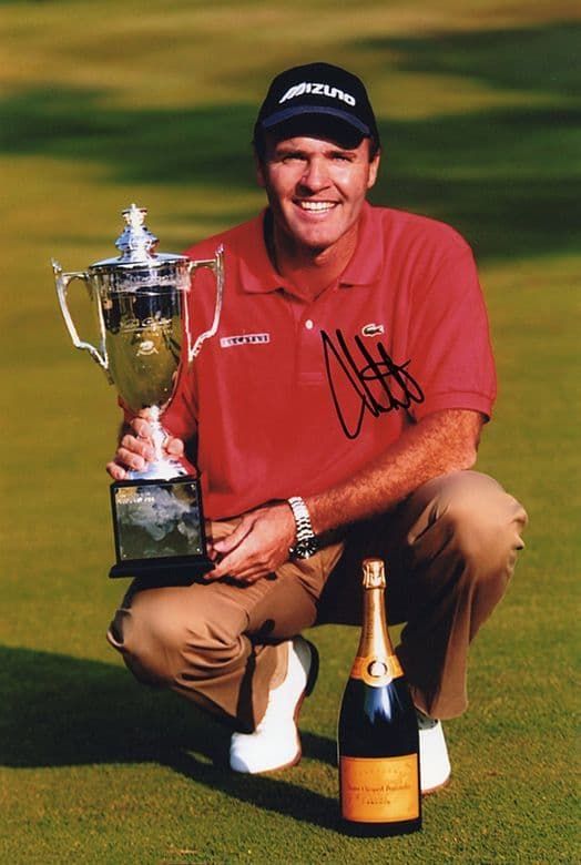 Thomas Levet, French golfer, signed 12x8 inch photo. (2)