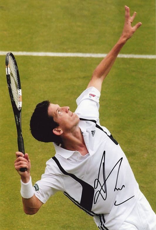 Tim Henman, Wimbledon tennis, signed 12x8 inch photo.