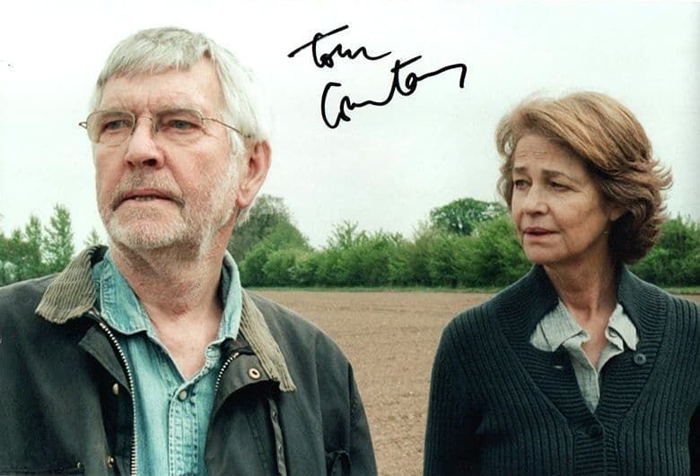 Tom Courtenay, English actor, signed 12x8 inch photo.(2)