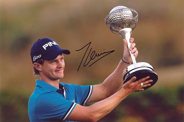 Tom Lewis, English golfer, signed 12x8 inch photo.