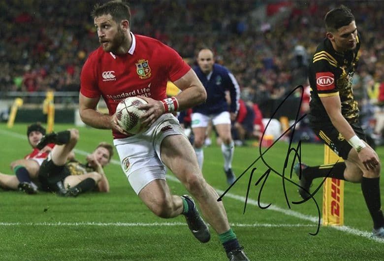 Tommy Seymour, British & Irish Lions, signed 12x8 inch photo.