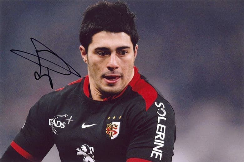 Yann David, Stade Toulouse & France, signed 12x8 inch photo.