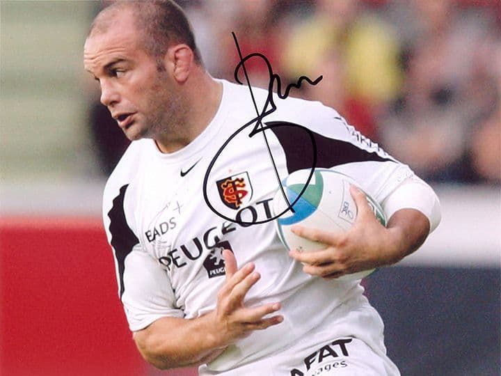 Yannick Bru, Stade Toulouse & France, signed 8x6 inch photo.