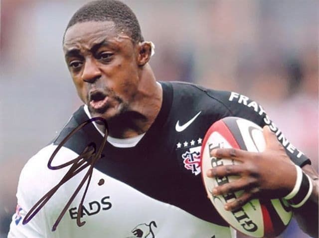 Yannick Nyanga, Stade Toulouse, signed 8x6 inch photo.