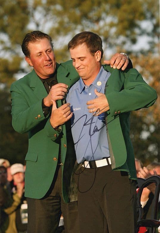 Zach Johnson, Masters 2007 Augusta, signed 12x8 inch photo.